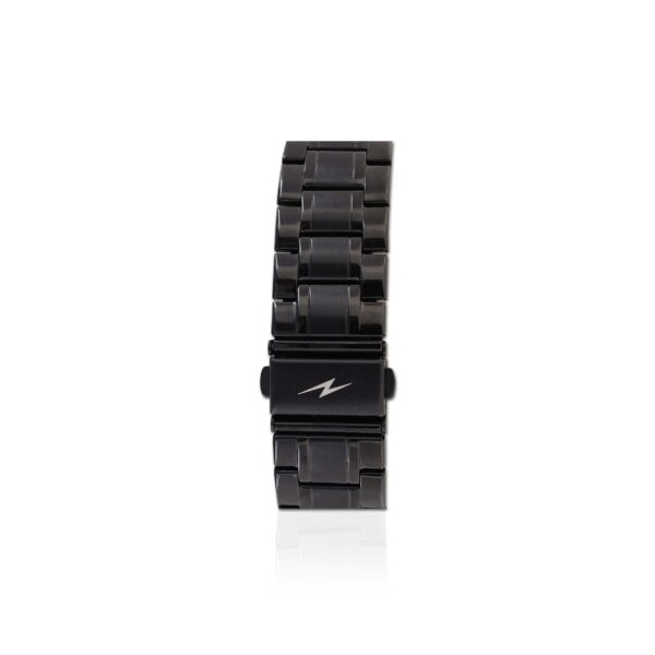 ZIVOT Golden & Black Analog Watch with Sleek Black Bezel and Chain Strap