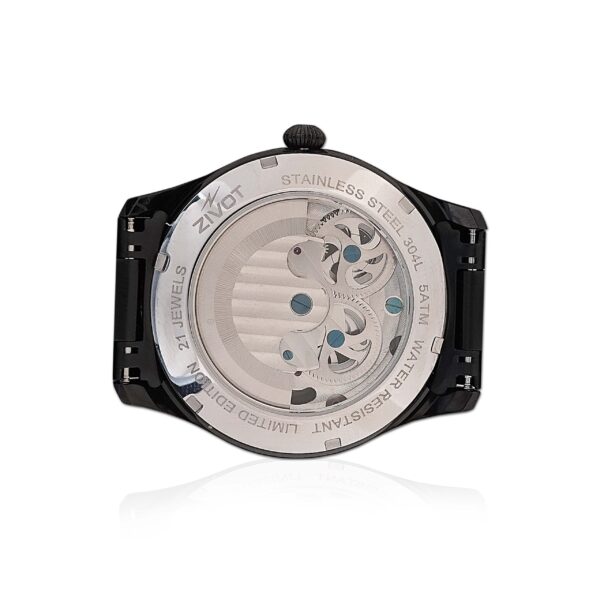 ZIVOT Black and Rose Double Time Watch for Men with Day, Date & Radium Hands