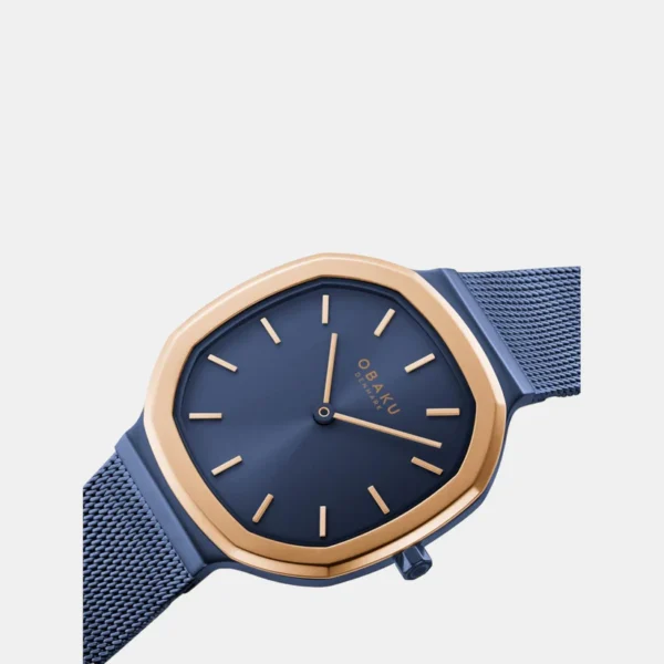 Obaku Women's Blue Analog Stainless Steel Watch V253LXSLML