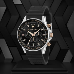 MASERATI Sfida Chronograph Watch for Men, Stainless Steel Case & Metal Strap
