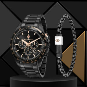 MASERATI Traguardo Chronograph Watch for Men with Quartz Movement and Bracelet