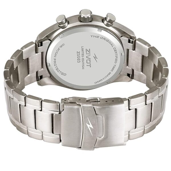ZIVOT-Z-0083 Silver & Green Analog Wrist Watch with Silver Bezel