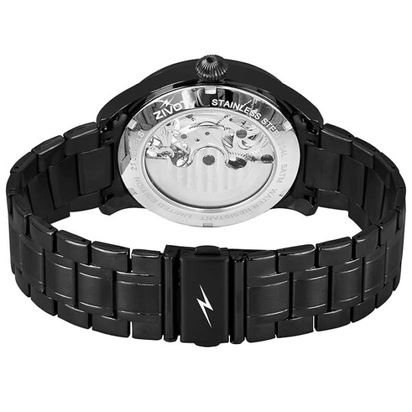 ZIVOT-Z-0067 Golden & Green Analog Watch with Black Bezel and Chain