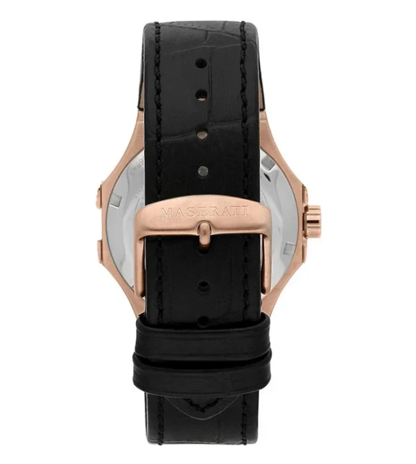 MASERATI Potenza Automatic Watch for Men, Stainless Steel Case & Leather Strap