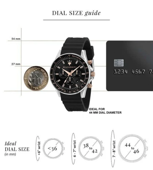 MASERATI Sfida Chronograph Watch for Men, Stainless Steel Case & Metal Strap