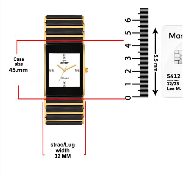 ZIVOT Gold Ceramic Men's Wrist Watch