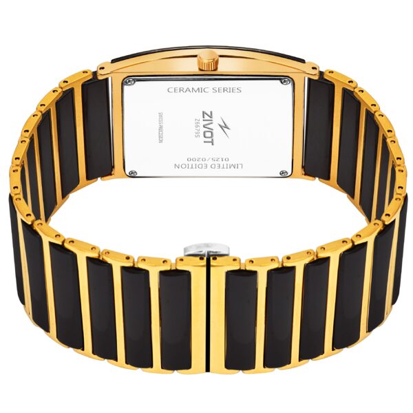 ZIVOT Gold Ceramic Men's Wrist Watch