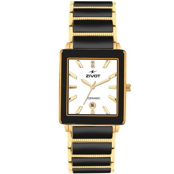ZIVOT Royale Black & Gold Ceramic Watch