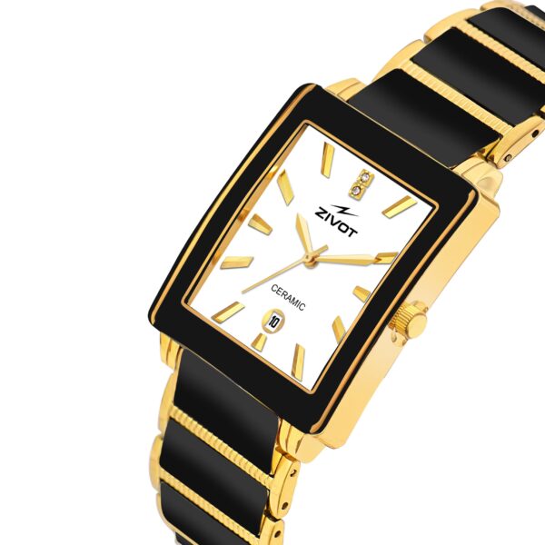 ZIVOT Royale Black & Gold Ceramic Watch