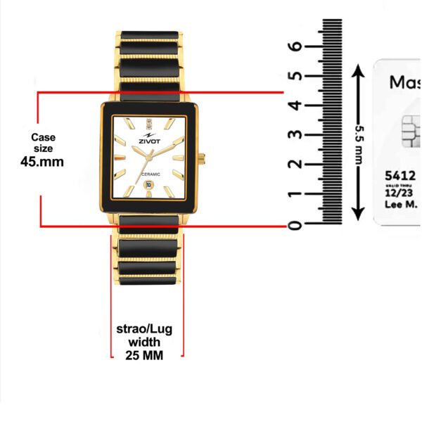 ZIVOT Royale Black & Gold Ceramic Watch