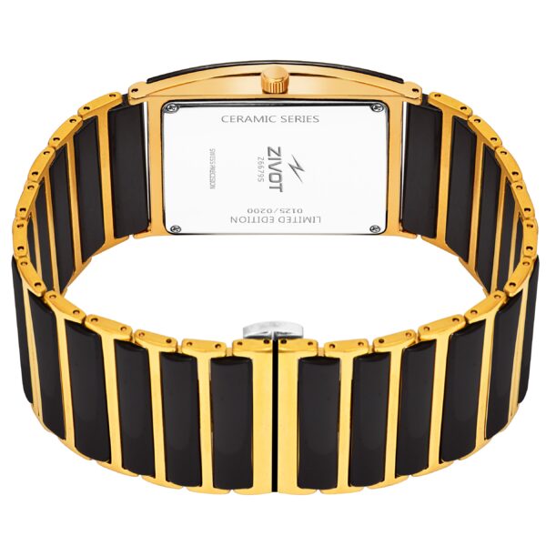 ZIVOT Classic Black & Gold Ceramic Watch