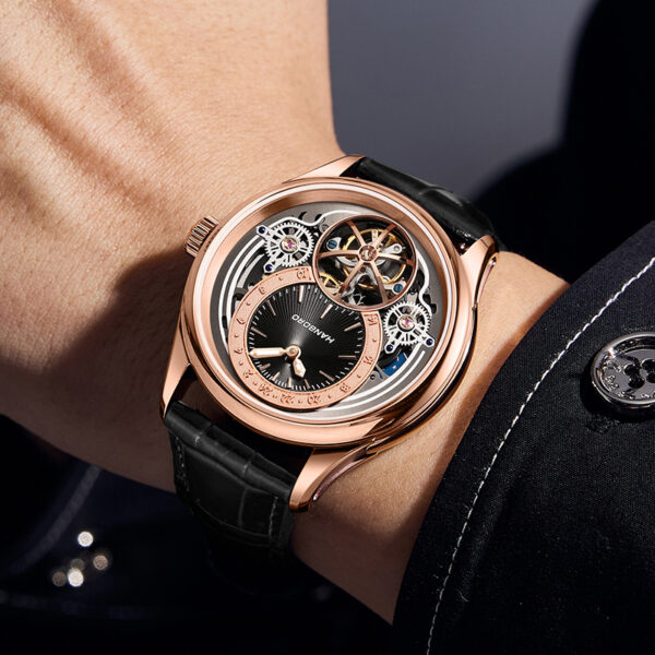 HANBORO Skeleton Tourbillon Watch